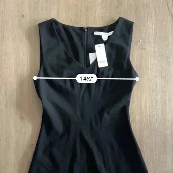 NWT Diane Von Fustenberg Clara Shift Mini Dress - Black - Size 2 - Picture 11 of 14